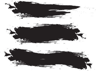 Brush stroke set, ink brush stroke background, brush collection on white background