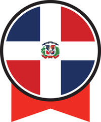 Dominican Republic flag, the flag of Dominican Republic, vector illustration	
