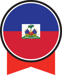 Haiti flag, the flag of Haiti, vector illustration	