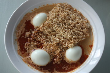 fried egg in a bowl