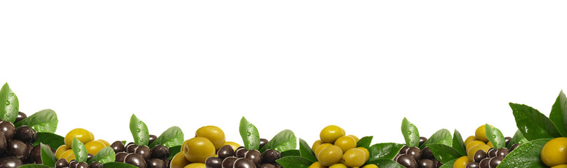 Fresh olives isolated