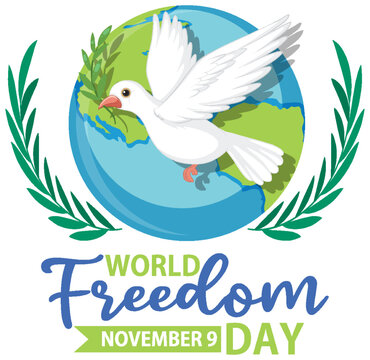 World freedom day postr template