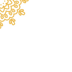 Golden mandala ornament corner border