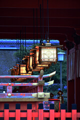 Fototapeta na wymiar 京都 伏見稲荷大社の灯籠