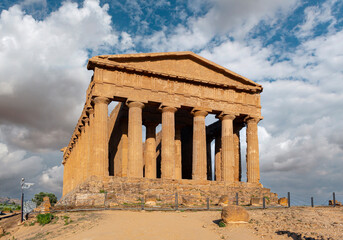 The temple of concordia is an ancient greek temple in agrigento on sicily italy
