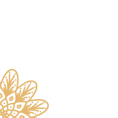 Obraz premium Golden mandala ornament corner border