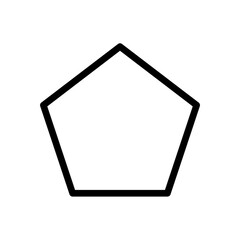 Pentagon outlined shape icon 