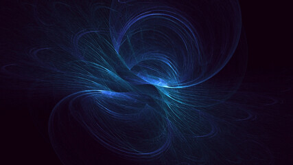 3D rendering abstract colorful fractal light background