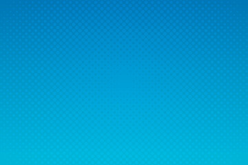 Blue pop art background with halftone dots in retro comic style. Vector illustration.
