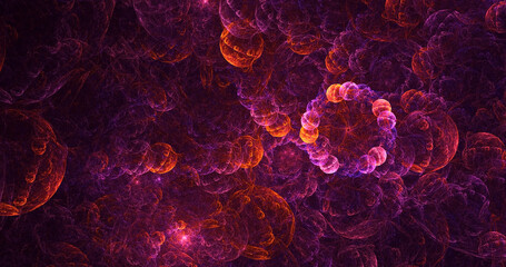 3D rendering abstract colorful fractal light background