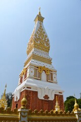 Naklejka premium That Phanom Pagoda at Wat Phra That Phanom, This temple is a popular pilgrimage destination for those born in the year of the Monkey.