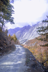 Fototapeta na wymiar road adventure towards Himalaya