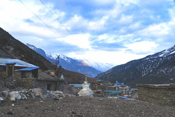 mountain village in the himalayas
