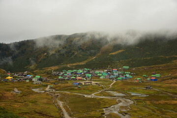 landscape with clouds at Nathang valley