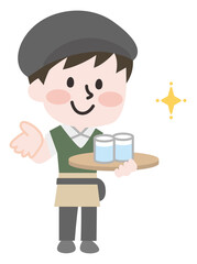 ファミレスの男性店員さん