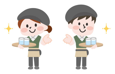 ファミレスの店員さんたち