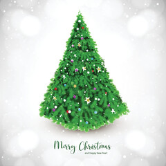 Christmas theme with christmas tree in winter card holiday background