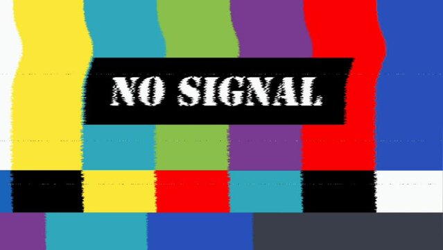 No signal Color Glitch TV. Static noise. Screen pixels Glitch Error Damage. Bad interference. Broken antenna. Distortion and Flickering, digital TV signal. Abstract Digital Glitch Effect
