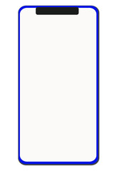 color smartphone mockup.. on white background. mobile phone icon on background