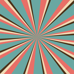 Print sunburst retro background vector 