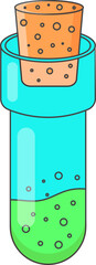 flask for experiments, glass test tube