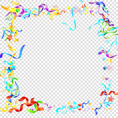 ribbon serpentine tinsel red spiral color curly