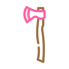 forest axe hatchet color icon vector. forest axe hatchet sign. isolated symbol illustration