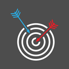 A flat goal icon is suitable for your business, infographics and website