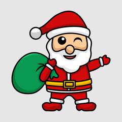 Vector illustration of santa claus on christmas event