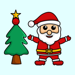 Vector illustration of santa claus on christmas event