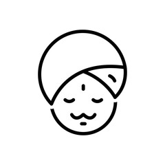 Black line icon for typical