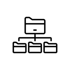 Black line icon for directories