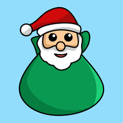 Vector illustration of santa claus on christmas event