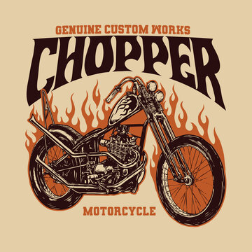 vector of vintage motorcycle illustration