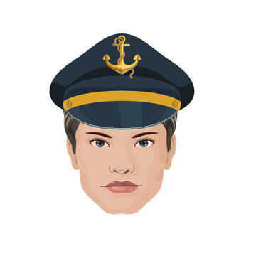man hat illustration transparent background marine sailor captain hat black