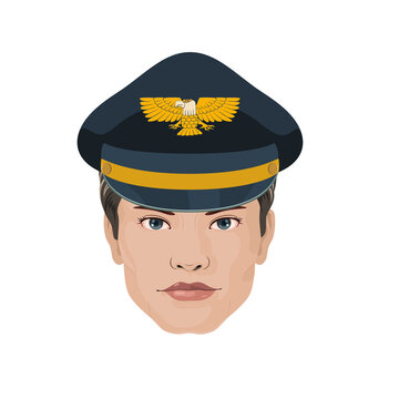 man hat illustration transparent background senior police hat