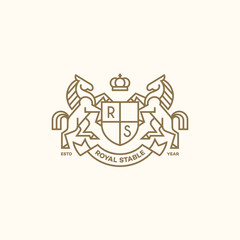Heraldic horse logo