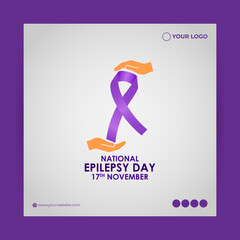 Vector illustration for National Epilepsy Day 17 November banner