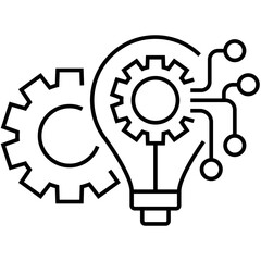 light and lamp icon, creativity idea of creator, wisdom and knowledge symbol