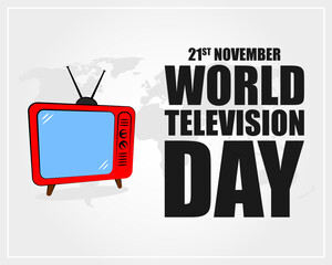 Vector illustration for World Television Day 21 November banner