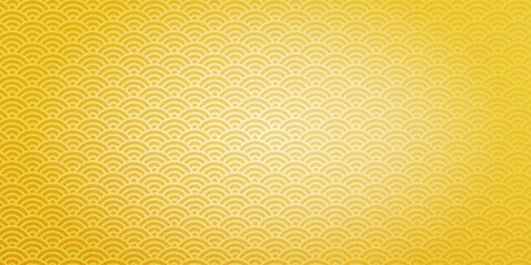金色の青海波の背景画像　年賀状用の背景イラスト　