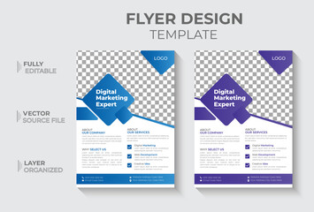 A4 size banner,Corporate,Abstract vector template in Business Flyer design, Modern and fresh trendy leaflet, Creative, unique template