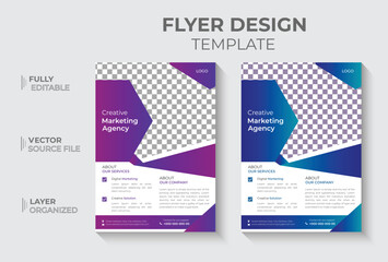 Corporate Business Flyer design, Modern and fresh trendy leaflet, Abstract vector template in A4 size banner, Creative and unique template