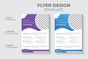 Abstract vector template in A4 size banner, Marketing Flyer, Vector Leaflet