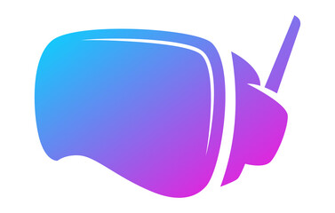 VR Virtual Reality Glasses Modern Logo Design Template