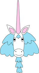 Mythical animal unicorn on transparent background