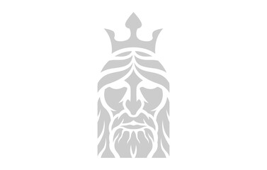 King Head Logo Design Template