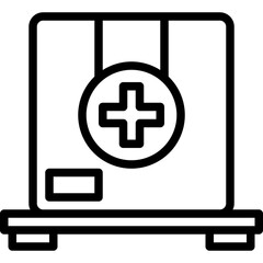 Parcel blue outline icon