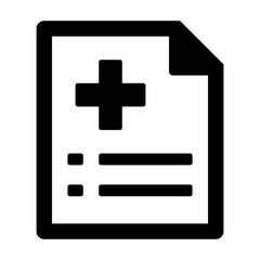 Obraz premium Health Report Glyph Icon Vector