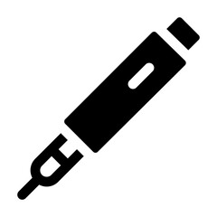 Insulin Injection Glyph Icon Vector